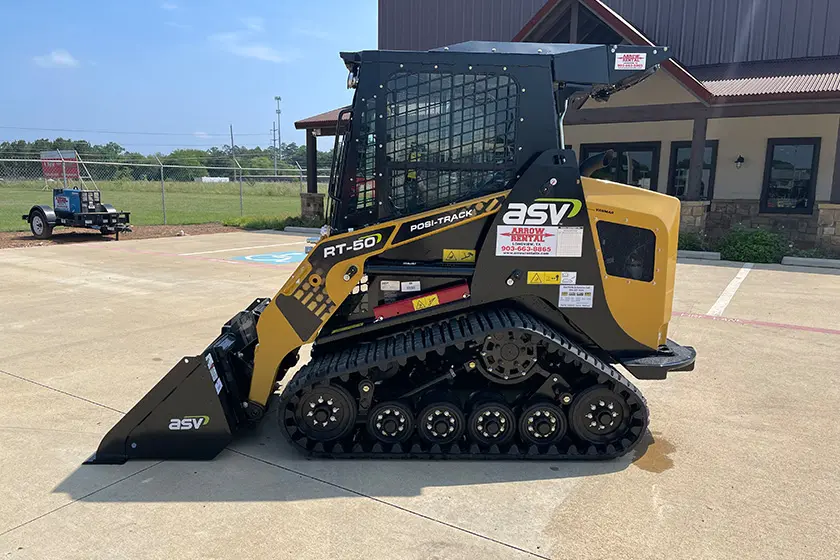 ASV RT-50 compact track loader with a front bucket